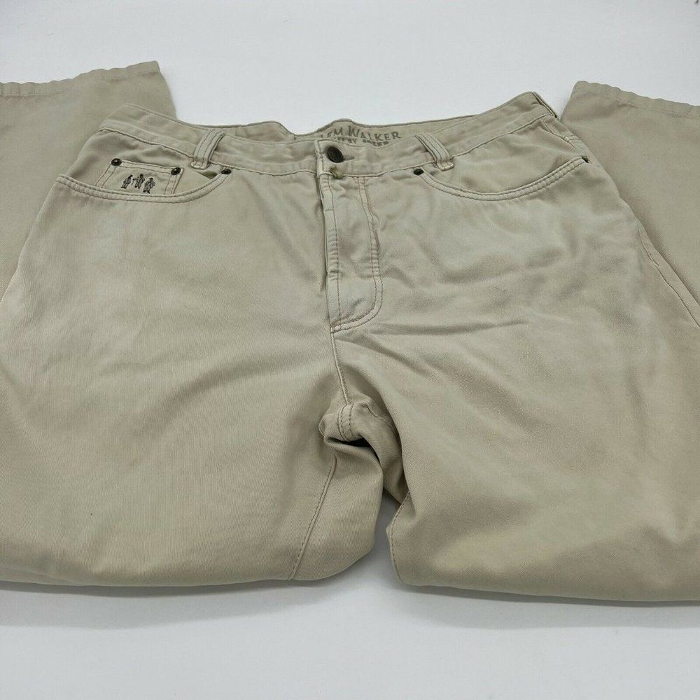 Joker Jeans Trousers Harlem Walker W38 L30 Beige Plain Straight